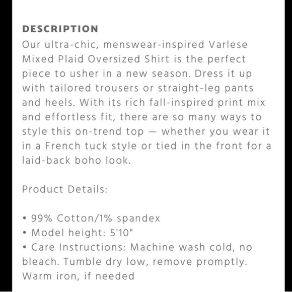 Johnny Was Varlese Multicolor Embroidered Plaid Oversized Shirt Size XS - Picture 13 of 13